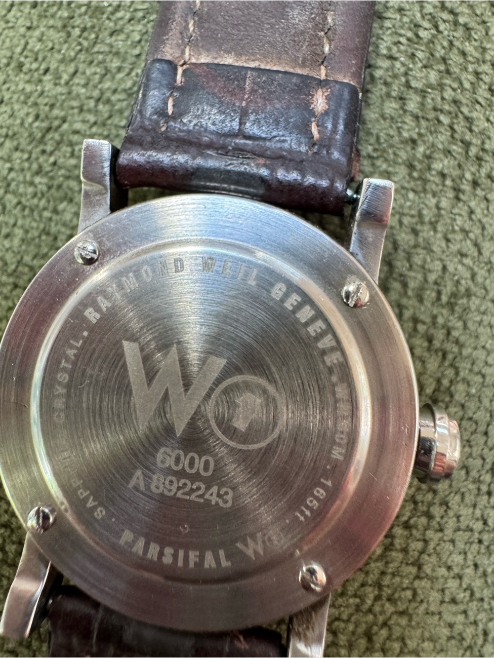 Raymond Weil Silver Dial Watch with Dark Brown Leather Strap - Picture 3 of 9